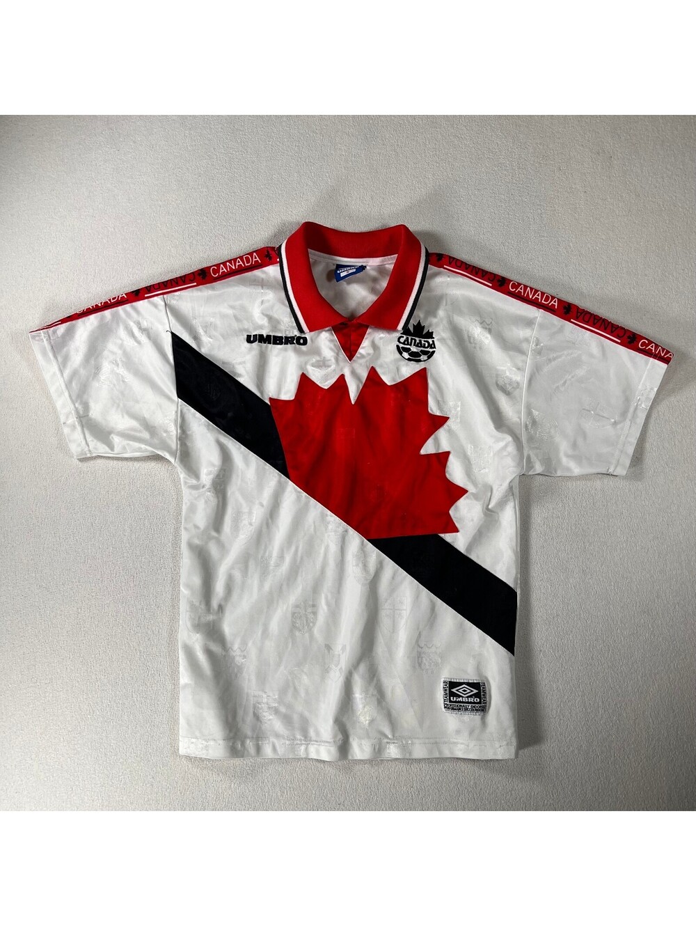 Vintage Umbro 1996-97 Canada Away Soccer National Jersey Kit Rare Authentic Sz S